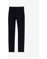 Ted Baker - Cayla Seam-detail Slim-fit Cotton Trousers - Lyst
