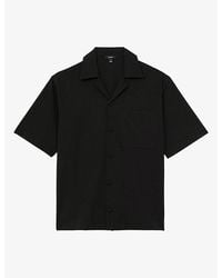 Reiss - Russo Cuban-Collar Stretch-Woven Shirt - Lyst