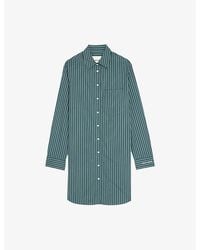 Zadig & Voltaire - Rorning Striped Cotton-Poplin Mini Dress - Lyst