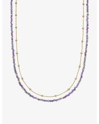 Astley Clarke - Biography Multi-Gemstone 18Ct Vermeil And Amethyst Necklace - Lyst