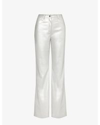Amy Lynn - Lupe Metallic Faux-leather Trousers X - Lyst