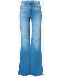 PAIGE - Charlie Flare-leg High-rise Stretch-denim Jeans - Lyst