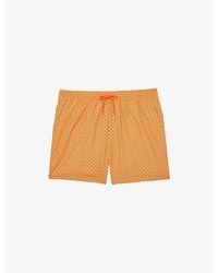 Reiss - Orient Geometric-Print Swim Shorts - Lyst