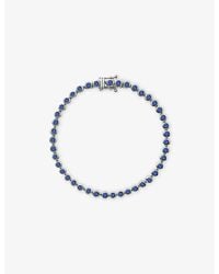 Missoma - Tennis Round-Plated Brass And Sapphire Bracelet - Lyst