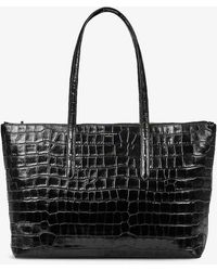 Aspinal of London - Regent Croc-embossed Leather Tote Bag - Lyst