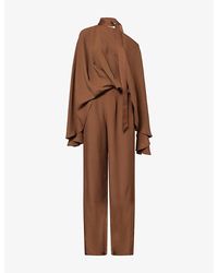 ‎Taller Marmo - Brooks Draped Woven Jumpsuit - Lyst