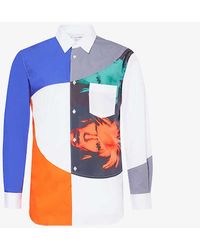 Comme des Garçons - Andy Warhol Contrast-panel Cotton-poplin Shirt - Lyst