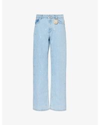 Fiorucci - Rivet Straight-leg Mid-rise Organic-cotton Stretch-denim Jeans - Lyst