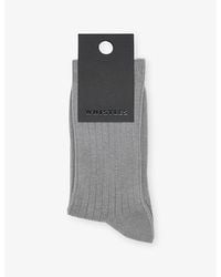 Whistles - Classic Ribbed Cotton-Blend Socks - Lyst