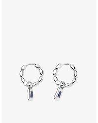 Missoma - Molten Gemstone Charm Sterling-Plated Brass Hoop Earrings - Lyst