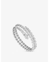 BVLGARI - Serpenti Viper 18ct White-gold And 5.89ct Brilliant-cut Diamond Bracelet - Lyst