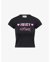Juicy Couture - Baby Juicy Angel Stretch-Cotton T-Shirt - Lyst