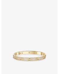 Cartier - Love Classic Pavéd 18Ct- And 4.04Ct Brilliant-Cut Diamond Bracelet - Lyst