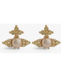 Vivienne Westwood - Feodora Brass And Faux-pearl Earrings - Lyst
