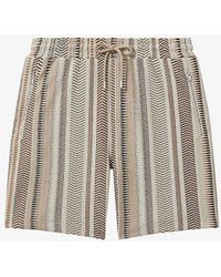 Reiss - River Abstract-pattern Stretch-woven Shorts - Lyst