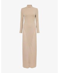 Alaïa - Semi-Sheer Mesh Maxi Dress - Lyst