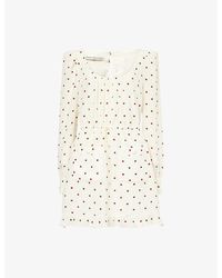 Alessandra Rich - Printed Scoop-Neck Silk Mini Dress - Lyst