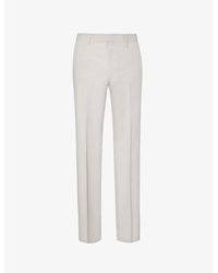 Givenchy - Cloud Brand-Embroidered Regular-Fit Straight-Leg Wool Trousers - Lyst