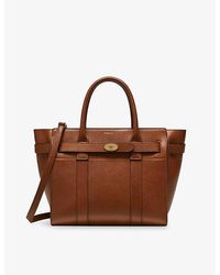 Mulberry - Small Zipped Bayswater Leather Tote Bag - Lyst