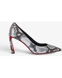 Christian Louboutin - Condora 85 Python-embossed Leather Heeled Courts - Lyst