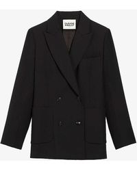Claudie Pierlot - Virginia Double-breasted Stretch-woven Blazer - Lyst