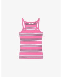 Zadig & Voltaire - Albao Striped Cotton Tank Top - Lyst