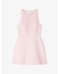 Sandro - Sleeveless Sequin-Embellished Tweed Mini Dress - Lyst