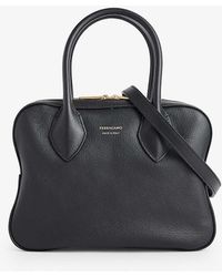 Ferragamo - Star Curved Leather Top-handle Bag - Lyst