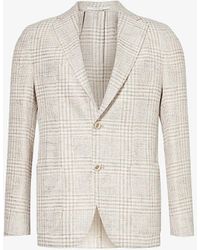 Eleventy - Checked Single-breasted Regular-fit Woven Blazer - Lyst