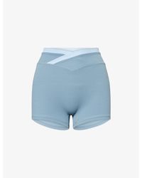 BO+TEE - Soft Active Wrap-Waist Stretch-Woven Shorts - Lyst