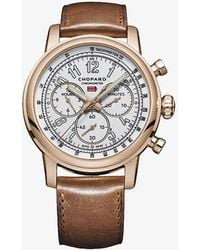 Chopard - 161299-5001 Mille Miglia Classic Xl 90th Anniversary 18ct Rose-gold And Leather Chronograph Watch - Lyst