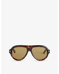Tom Ford - Ft1225 Icon Pilot-Frame Acetate Sunglasses - Lyst