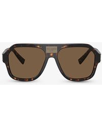 Dolce & Gabbana - Dg4433 Pilot-frame Acetate Sunglasses - Lyst