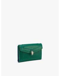 BVLGARI - Serpenti Forever Compact Leather Wallet - Lyst