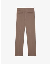 Reiss - Rosemary Tapered-Leg High-Rise Twill Trousers - Lyst