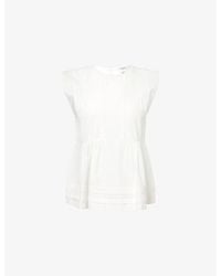 Weekend by Maxmara - Crew-Neck Sleeveless Cotton Top - Lyst