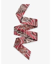 Cartier - Panthère And Tiger Silk Bandeau Scarf - Lyst