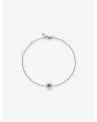 Monica Vinader - May Birthstone 925 Sterling- And Emerald Chain Bracelet - Lyst