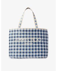 Jimmy Choo - East-West Beach Raffia Tote Bag - Lyst