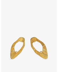 Astley Clarke - Raye Statement 18Ct And Lab-Grown Sapphire Stud Earrings - Lyst
