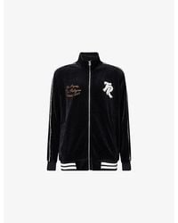 TRUE RELIGION - Embroidered Piping-Detailed Velour Tracksuit Jacket - Lyst