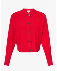 ME+EM - Cropped Wool-Blend Cardigan - Lyst