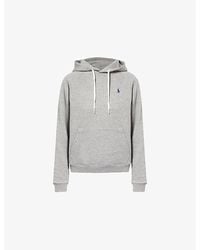 Polo Ralph Lauren - Logo-Embroidery Fleece-Lined Cotton-Blend Jersey Hoody - Lyst