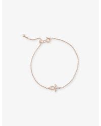 Kismet by Milka - Ankh 0.03Ct Diamond Chain Bracelet - Lyst