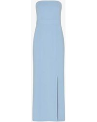 Whistles - Gemma Slim-fit Strapless Stretch Recycled-polyester Maxi Dress - Lyst