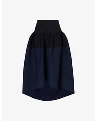 CFCL - Black Vy Pottery Mid-rise Recycled-polyester Midi Skirt - Lyst