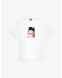 DIESEL - T-Adjust Logo-Print Relaxed-Fit Cotton T-Shirt - Lyst