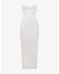 House Of Cb - The Sweetheart Strapless Stretch-Woven Maxi Dress - Lyst