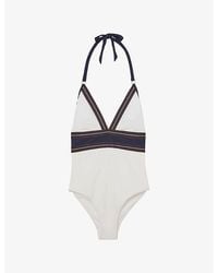Reiss - Giana Halterneck Swimsuit - Lyst
