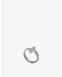 Tiffany & Co. - Tiffany T T1 Narrow 18Ct- And 0.4Ct Brilliant-Cut Diamond Ring - Lyst